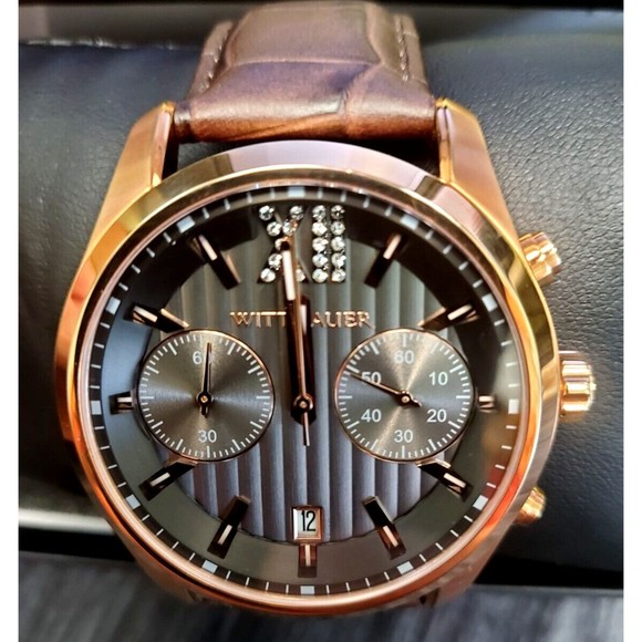 Wittnauer Men's Quartz Chronograph Rose Gold LUXURY Watch Rare WN1016 - Picture 3 of 16